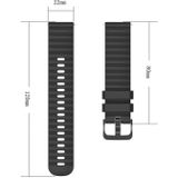 Voor Amazfit GTR 3 Pro 22 mm golvende gestippelde siliconen horlogeband in effen kleur