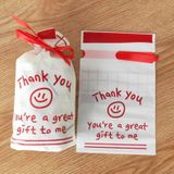Medium Simple Drawstring Pocket Smiley Gift Food Travel Packaging Bag (50 stuks)