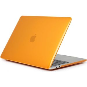 Voor MacBook Pro 16 inch laptop Crystal stijl beschermende case (oranje)