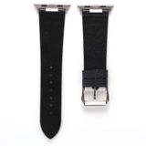 Eenvoudige Fashion dot patroon lederen polshorloge band voor Apple Watch serie 3 & 2 & 1 42mm (wit + zwart)