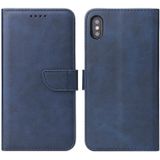 Calf Texture Buckle Horizontal Flip Leather Case with Holder & Card Slots & Wallet For iPhone XS Max(Blue)