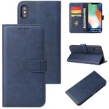 Calf Texture Buckle Horizontal Flip Leather Case with Holder & Card Slots & Wallet For iPhone XS Max(Blue)