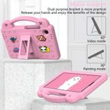 Voor Samsung Galaxy Tab A9 Handvat Kickstand Kinderen EVA Schokbestendige Tablet Case (Roze)