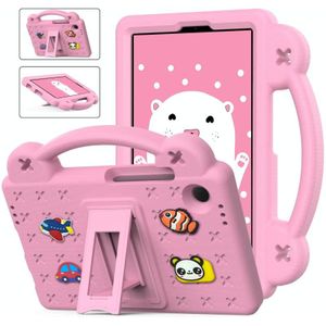 Voor Samsung Galaxy Tab A9 Handvat Kickstand Kinderen EVA Schokbestendige Tablet Case (Roze)