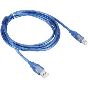 Standaard USB 2.0 A mannetje naar B mannetje kabel met 2 kernen  Lengte: 1.8 meter