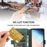 Voor Samsung Galaxy S10e Retro Magnetic Closing Clasp Horizontale Flip Lederen Case met Holder & Card Slots & Photo Frame & Wallet(Groen)