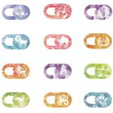 8 Stks Universele Ovale Vorm Design Webcam Cover Camera Cover voor Desktop  Laptop  Tablet  Telefoons  Kleur Willekeurig (12 sterrenbeelden)