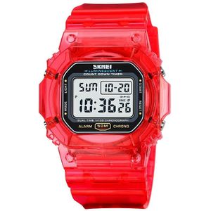 SKMEI 1999 buitensporten eenvoudige transparante shell waterdichte wekker horloge