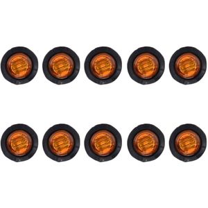 A5011 Amber Light 10 in 1 Truck Trailer LED Round Side Marker Lamp