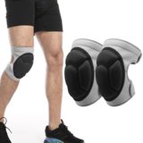 2 paren HX-0211 anti-botsing spons knie pads volleybal voetbal dans roller skate beschermende uitrusting  specificatie: M (grijs)