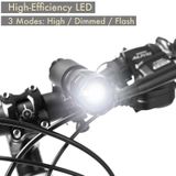 5W Mountain Bike Koplamp USB Opladen Zoom Glare Waterdicht Zaklamp Set Car Koplamp + Achterlicht (Set One)