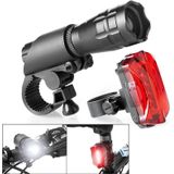 5W Mountain Bike Koplamp USB Opladen Zoom Glare Waterdicht Zaklamp Set Car Koplamp + Achterlicht (Set One)