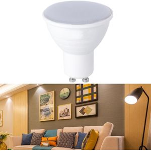 4 stks LED Light Cup 2835 Patch Energy-Saving Bulb Plastic Clad Aluminium Light Cup  Power: 7W 12 Kralen (GU10 Milky White Cover (Cold Light))