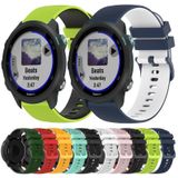 Voor Garmin Forerunner 245 Muziek 20 mm geruite tweekleurige siliconen horlogeband (wit + zwart)