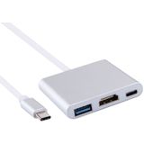 USB-C / Type-C 3.1 mannetje naar USB-C / Type-C 3.1 vrouwtje & HDMI vrouwtje & USB 3.0 vrouwtje Adapter voor MacBook 12 / Chromebook Pixel 2015
