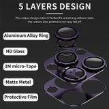 Voor iPhone 15 Pro / 15 Pro Max ENKAY Anti-reflectie cameralens Aluminium gehard glasfilm