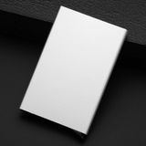 Antimagnetic RVS PU visitekaartje houder Credit Card Case  grootte: 9.5*6.5*0.8cm(White)