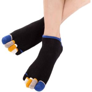 Mannen met een lage topkleur Sweat absorberen vijf vinger katoenen sokken  vrije maat