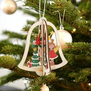 3D kerst houten hanger kerstboom ornament DIY kerstman kerstboom decoratie