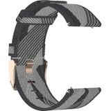 23mm Stripe Weave Nylon Polsband watch band voor Fitbit Versa 2  Fitbit Versa  Fitbit Versa Lite  Fitbit Blaze (Grijs)