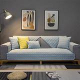 Vier seizoenen universele eenvoudige moderne antislip volledige dekking sofa cover  maat: 110x110cm (Houndstooth blue)