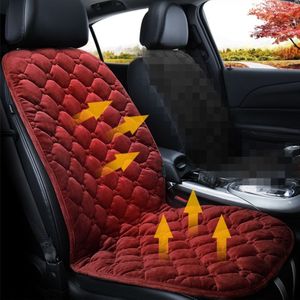 Auto 12V voorstoel verwarming kussen warmere dekking winter verwarmd warm  enkele stoel (rood)