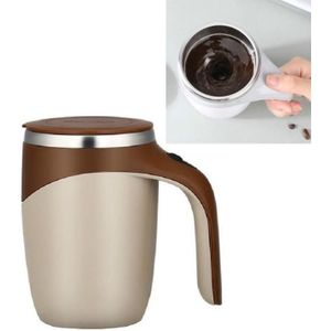 Elektrische roeren cup Milkshake Koffie roeren cup  capaciteit: 401-500ml (Bruin)