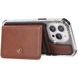 Portemonnee Kaart Schokbestendige Telefoon Case voor iPhone 12 Pro Max (Brown)