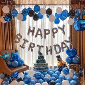 Ronde ballonnen romantisch voorstel lay-out thema ballon decoratie set  stijl: Blauw B