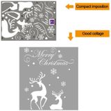 Witte sneeuw Rendier venster glasdeur verwisselbare kerst muur sticker Decoretion