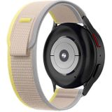 Voor Garmin Venu 2 Plus / Sq 2 20 mm universele lus nylon horlogeband (beige wit)
