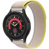 Voor Garmin Venu 2 Plus / Sq 2 20 mm universele lus nylon horlogeband (beige wit)