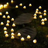 6.5m 30 LED's Solar Mushroom Lawn Light Outdoor Waterdichte Tuin Villa Landschap Decoratieve String Lights (Warm White Light)