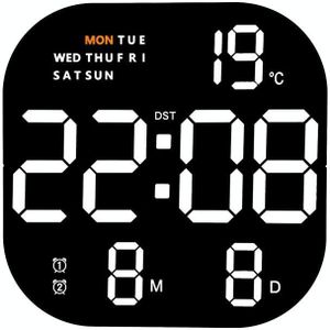 6633 LED-scherm Digitale display Timing Desktop-wekker Woonkamer hangende klok (wit licht)