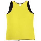 U-hals Breasted body shapers vest gewichtsverlies taille shaper korset  maat: XXXXL (zwart geel)