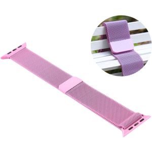 Voor Apple Watch Series 5 & 4 40mm / 3 & 2 & 1 38mm Kleurveranderende magnetische nylon horlogeband (roze)