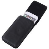 iPhone 5 & 5S vertikaal PU leren Flip Hoesje met riemclip (zwart)