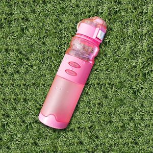 600ml Professional Frosted Plastic waterfles voor Outdoor sporten met hijs Yoke(Pink)