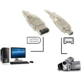Hoge kwaliteit IEEE 1394 FireWire 6 Pin naar 4 Pin kabel  Lengte: 5 meter