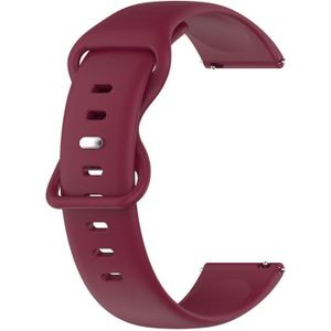 For Amazfit GTR 2e 22mm Silicone Solid Color Watch Band(Burgundy)