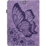 Voor Samsung Galaxy Tab S2 9.7 T810/T815 Big Butterfly Lederen Tablet Case (Purple)