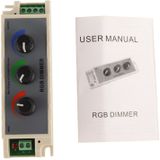 3-kanaals RGB LED Dimmer Controller voor LED Light Strip DC12-24V  Uitgangsstroom: 3A