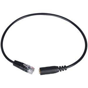 3.5mm Jack naar RJ9 PC / mobiele telefoons Headset naar kantoor telefoon Adapter converter kabel  lengte: 38cm (zwart)