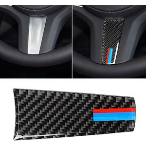 Auto Tricolor Carbon Fiber stuurwiel decoratieve sticker voor BMW 5 serie G30/G38 x3 G01/G08
