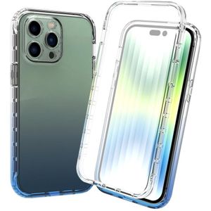 Full Body Shockproof Clear Gradient Phone Case voor iPhone 14 Pro Max