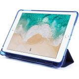 Voor iPad Air 2 Airbag Horizontale Flip Lederen Behuizing met drievoudige houder & penhouder(donkerblauw)