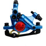 ZOOM HB100 Mountain Bike Hydraulische remklauwklapfietskabel trek hydraulische schijfremklauw  Style:Front(blauw)