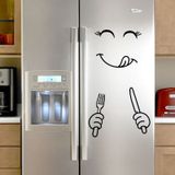 Leuke sticker koelkast keuken muur koelkast vinyl stickers huis decoratie (B)