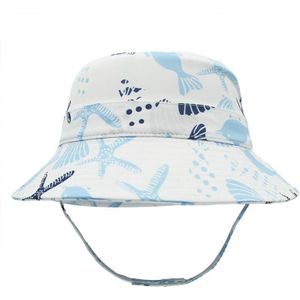 Outfly Ocean-Style Child Sunscreen Fisherman Hat  Grootte: S 54-56cm (witte achtergrond Zeester)
