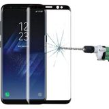 Voor Galaxy S8 PLUS / G955 0 26 mm 9H oppervlaktehardheid 3D gebogen zeefdruk volledige scherm gehard glas Screen Protector met Adhesive(Black)